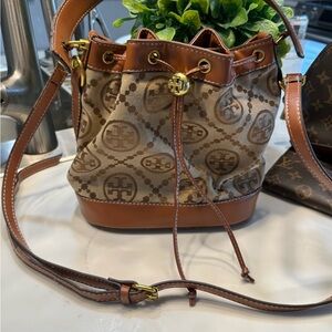 Tory Burch Tan and Brown Crossbody Bag
